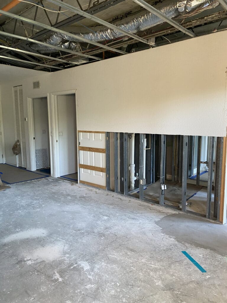 Condo with water damage.